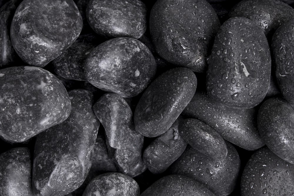 Zierkies getrommelt - Glanzkies schwarz 35-60 mm